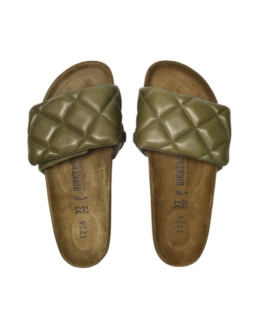 Birkenstock 1774 Sandals In Khaki Paded Leather in Green Lyst