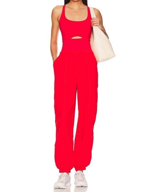 Free People Red Movement Righteous Onesie