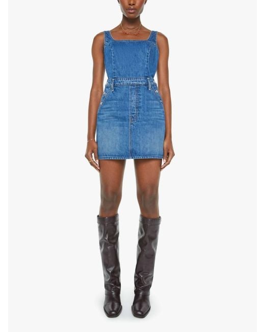 michael kors denim dress with gold chain Michael Michael Kors Chain Trim Denim Dress In Angel Blue Wash