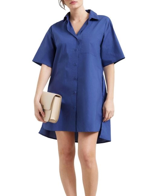 MODERN CITIZEN Blue Tala Shirt Dress