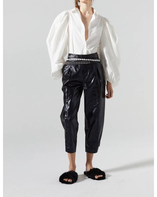 Lanhtropy White Mercer Metallic Linen Pant
