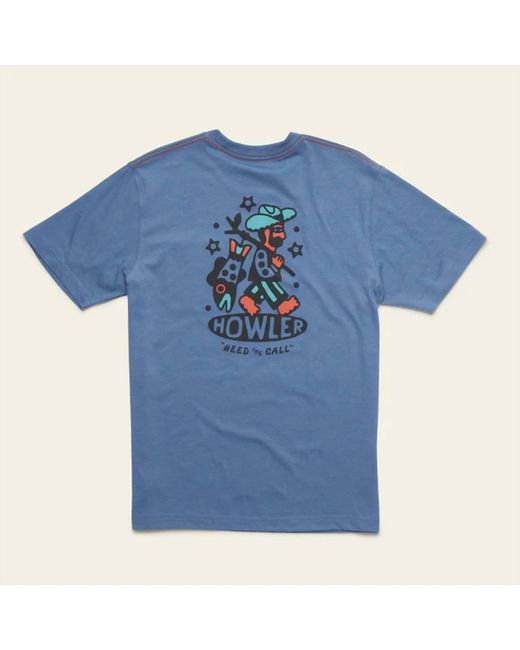 Howler Brothers Blue Travelin' Light Pocket T-shirt for men