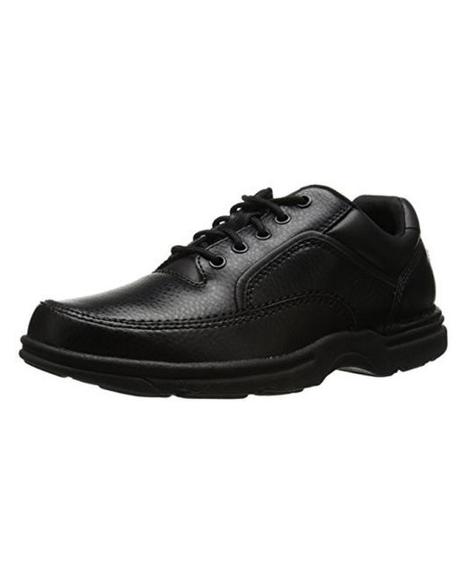 Rockport Black Eureka Leather Casual Walking Shoes for men
