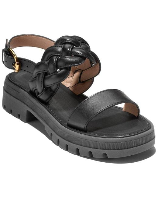 Cole Haan Black Cressida Leather Sandal