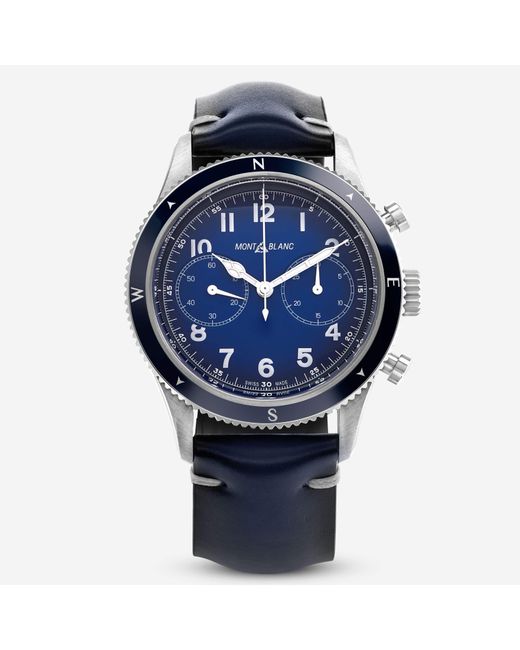 Montblanc Montblanc 1858 Chronograph Blue Dial Stainless Steel Automatic Watch 126912 for men