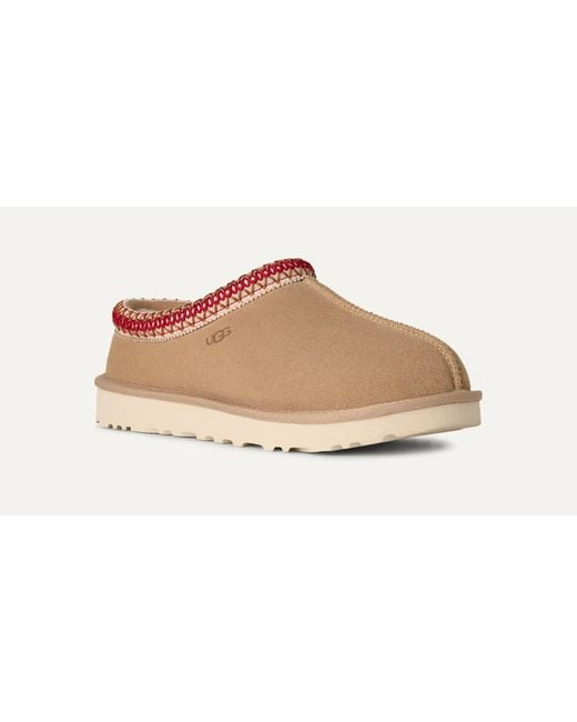 Ugg Black Tasman Ii 1174470-Sddr Slippers Sand Dark Cherry Suede Slip-On Gug19