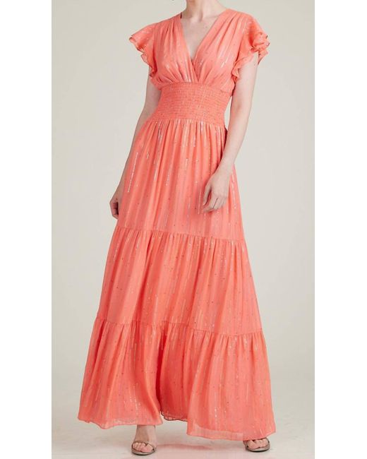 Shoshanna Pink Brenda Dress In Coral