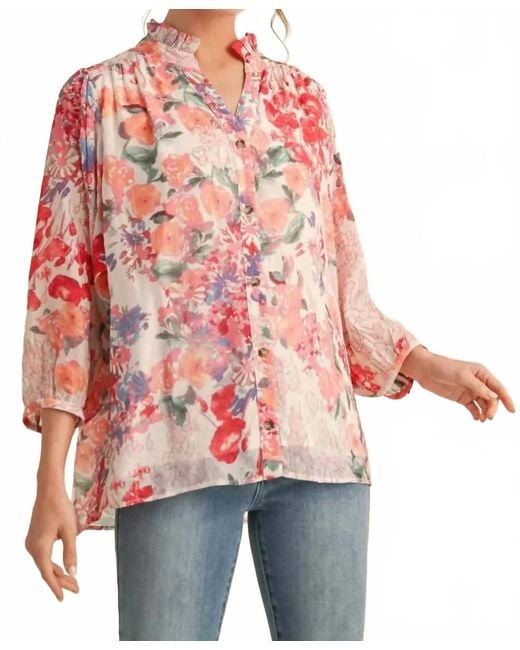 Jodifil Red Ruby Rose Top
