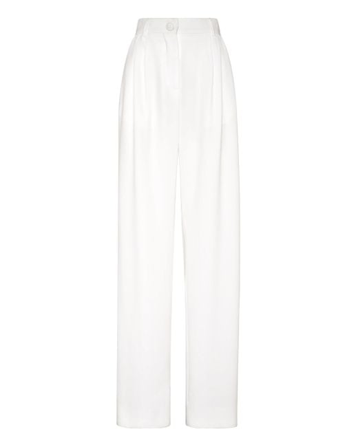 Philipp Plein White Cady Basic Trousers Fit