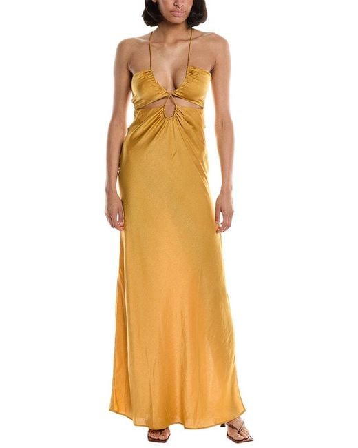 Ba&sh Yellow Strappy Maxi Dresses