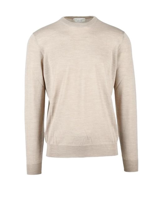 FILIPPO DE LAURENTIIS Natural Crew Neck Pullover for men