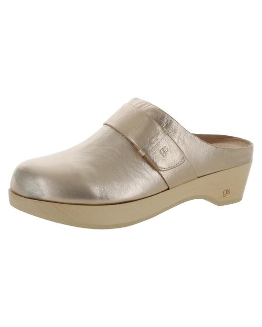 Gentle Souls Natural Henley Leather Slip-on Clogs