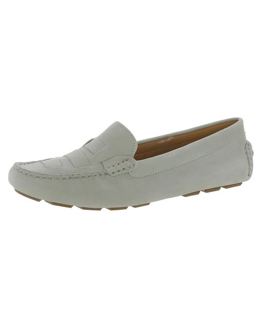 Rockport Gray Leather Slip-on Loafers