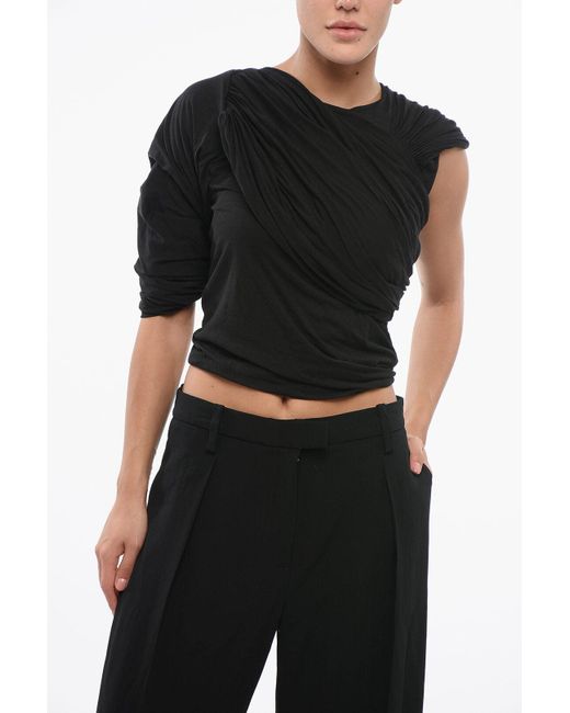 Rick Owens Black Draped Harness Top
