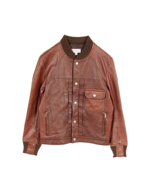 COACH Jacket Leather Brown