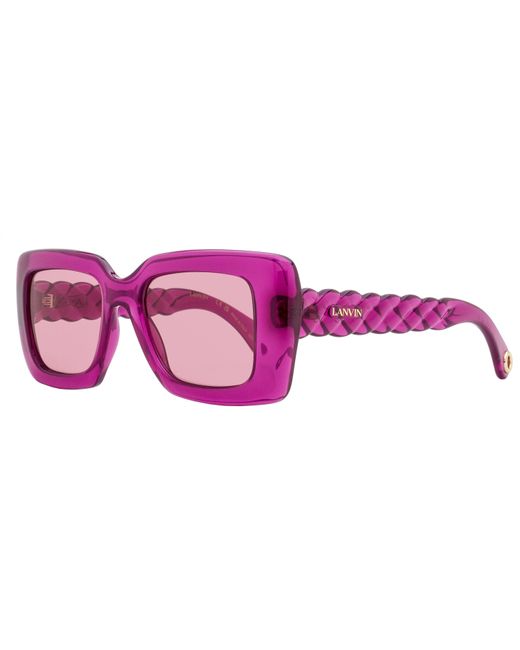Lanvin Pink Rectangular Sunglasses Lnv642s 654 Fuchsia 52mm