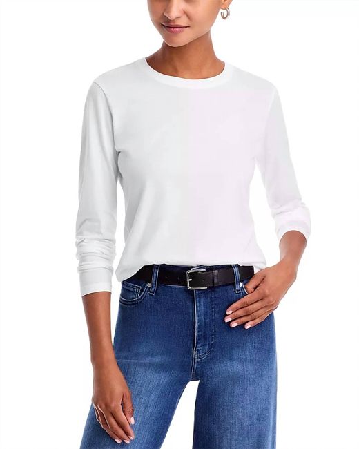 FRAME White Long Sleeve Baby Tee