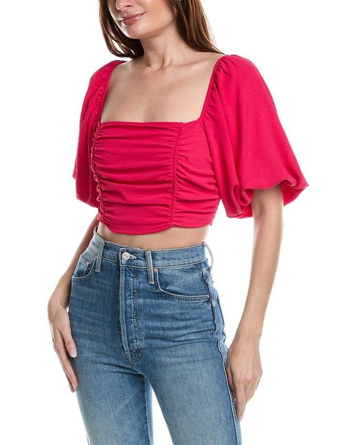 Isla Ciel Red Crop Top