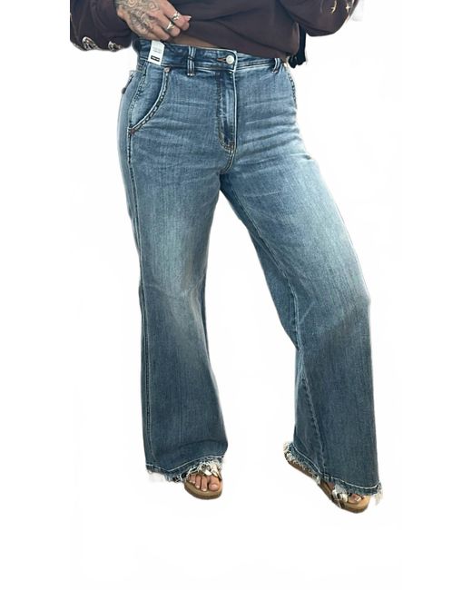 Judy Blue Blue High Waist Retro Wide Fit Jeans