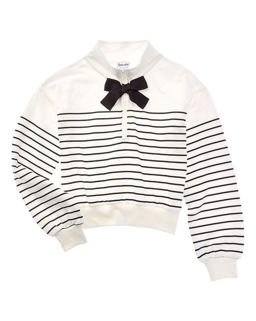 Splendid White Chic Stripe 1/4-Zip