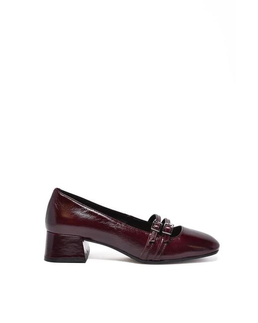 Carmens Purple Leather Pointed Pumps