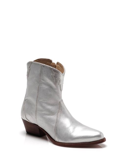 Free People New Frontier Western Boots in Gray | Lyst