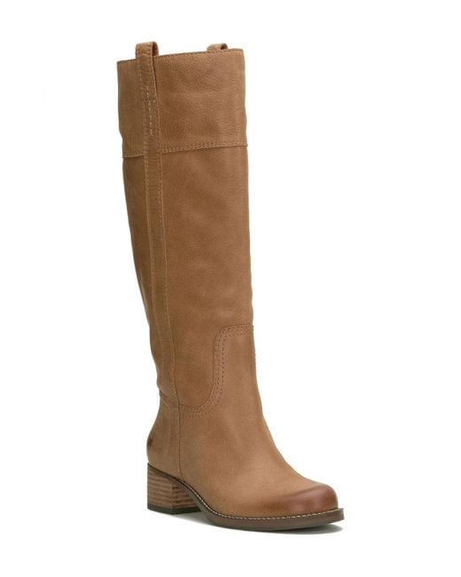 Lucky Brand Women's Brown Hybiscus Knee-high Wide-calf Riding Boots