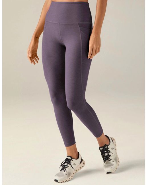 Beyond Yoga Purple Spacedye Out Of Pocket High Waisted Leggings