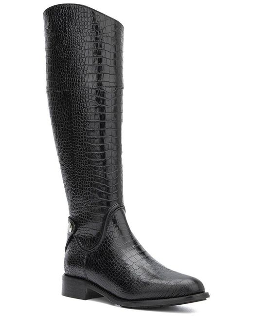 Aquatalia Black Nerina Weatherproof Leather Boot