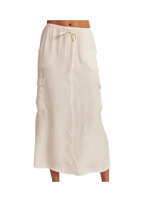 Bella Dahl Natural Goldie Bellow Pocket Cargo Skirt