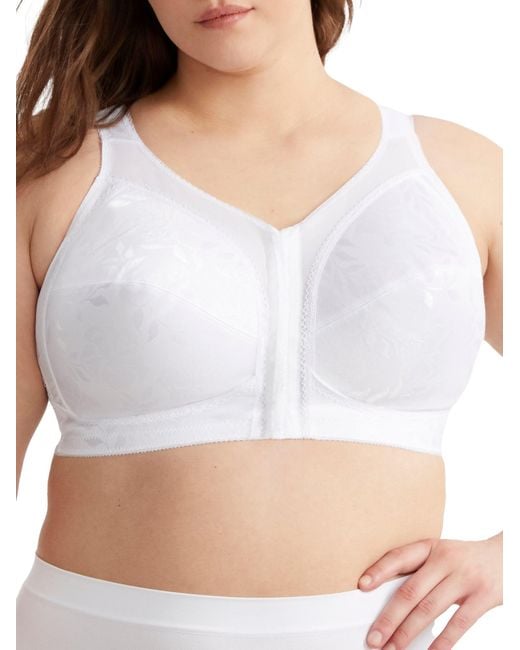 Playtex White 18 Hour Front-close Wire-free Bra