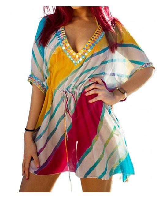 Malibutique Women's Red Indian Princess V-Neck Coverups