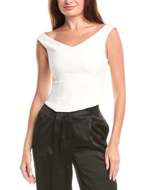 Jonathan Simkhai White Emri Off-The-Shoulder Top