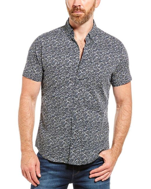 Heritage by Report Blue Collection Floral Woven Shirt for men