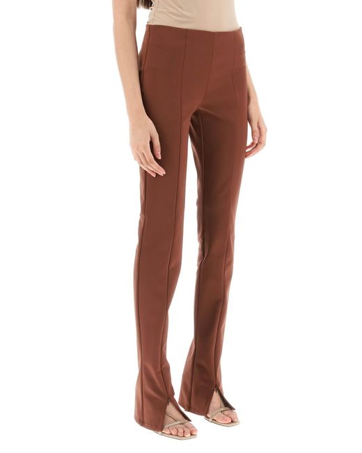 Sportmax Brown 'torre' Pants With Slits