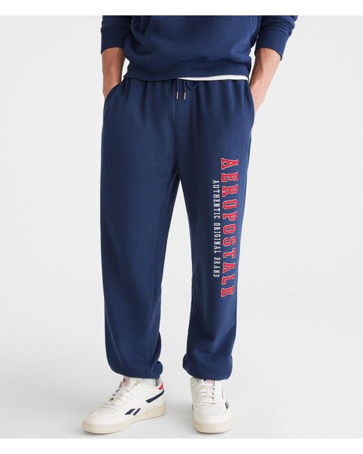 Aéropostale Blue Vertical Logo Jogger Sweatpants for men