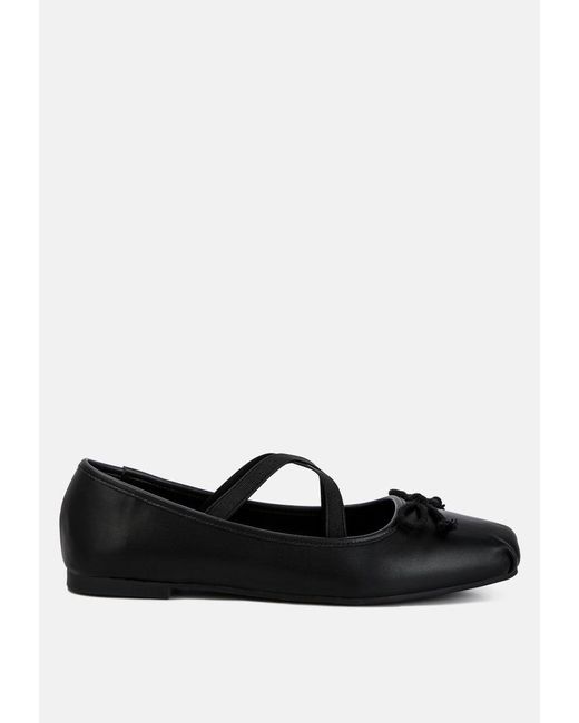 LONDON RAG Black Leina Recycled Faux Leather Ballet Flats