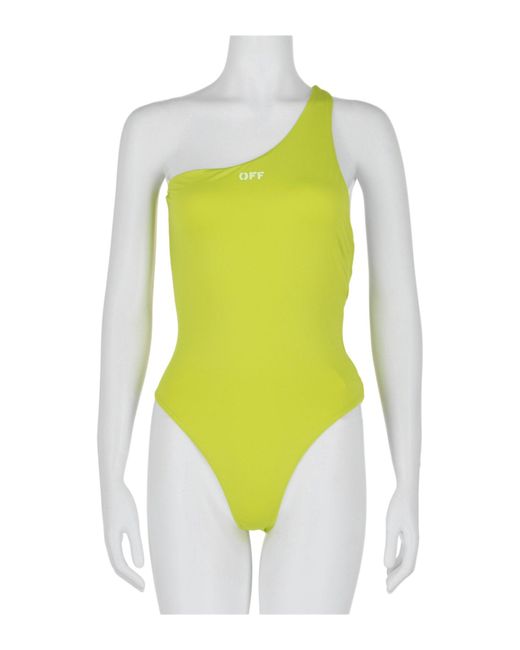 Off-White c/o Virgil Abloh Yellow Stamp One Should Swimsuit