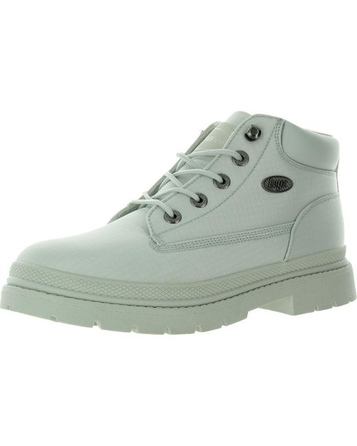 Lugz Green Drifter Ripstop Nylon Cushioned Footbed Combat & Lace-Up Boots