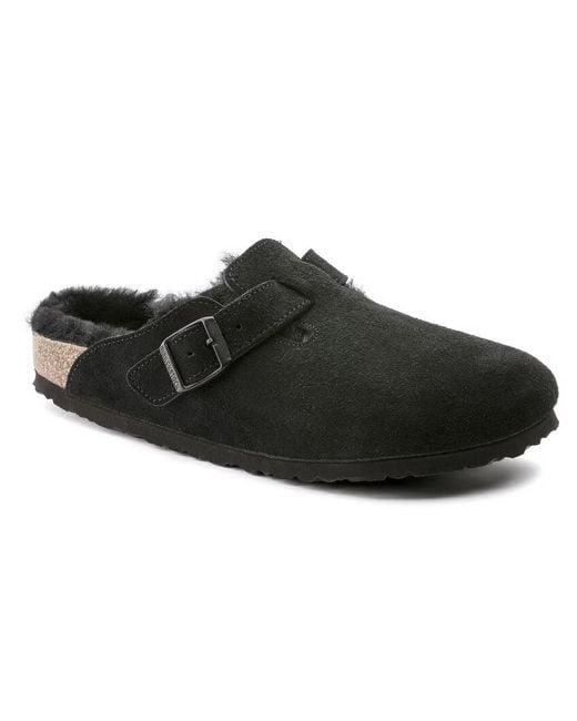 Birkenstock Black Boston Fur Shearling Clog