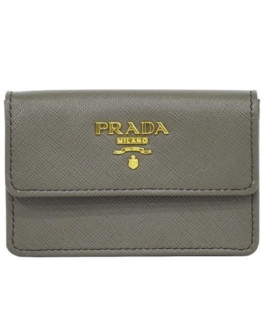 Prada Metallic Saffiano Leather Wallet (pre-owned)