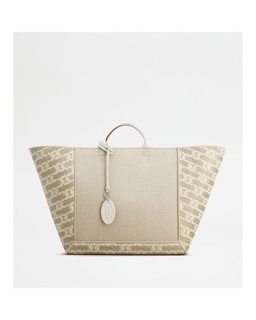 Tod's Natural Double Up Shopping Bag
