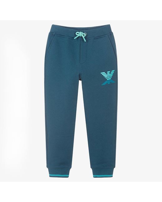 Armani Blue Logo Sweatpants for men
