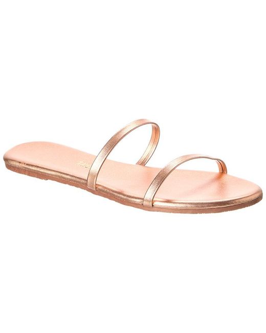 TKEES Pink Gemma Leather Sandal
