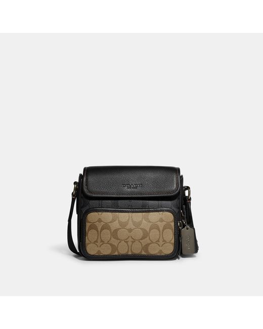 Coach Outlet Sullivan Flap Crossbody in Black Lyst
