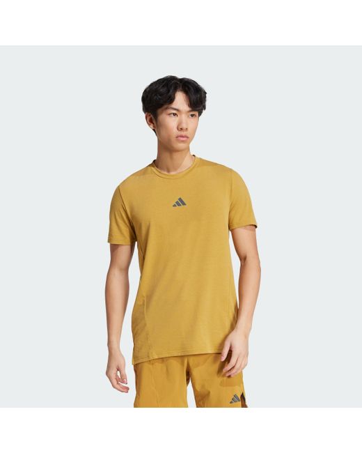 Adidas Green Designed For Training Workout Tee for men