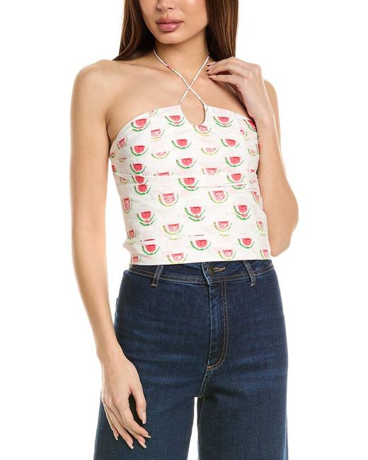 FLORA BEA NYC Blue Brigitte Top