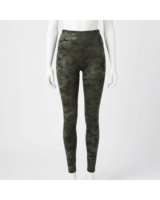 Spanx Green Compression Legging With Shiny Finish