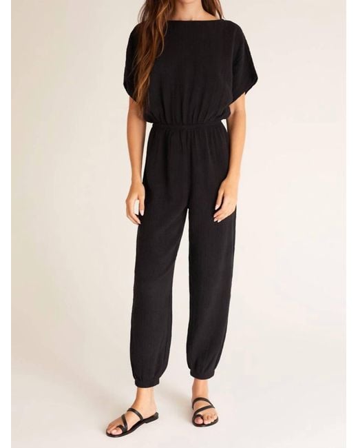Z Supply Kahlo Gauze Jumpsuit in Black Lyst