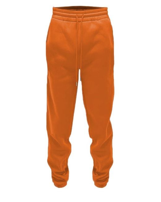 TRUEDAMES Orange Solid Sweat Pant Joggers for men